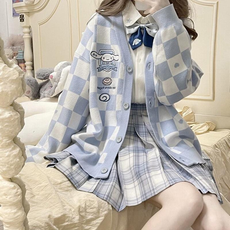 Cinnamoroll Buttoned Blue Cardigan