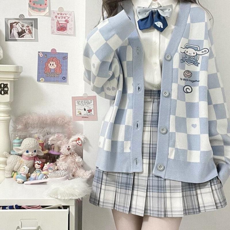 Cinnamoroll Buttoned Blue Cardigan