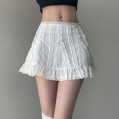 Coquette Frill Hem Mini Skirt