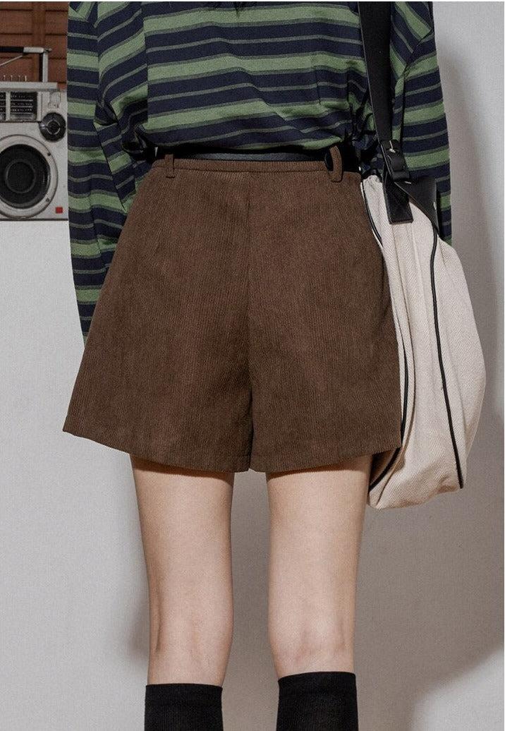 Dark Academia Corduroy Shorts