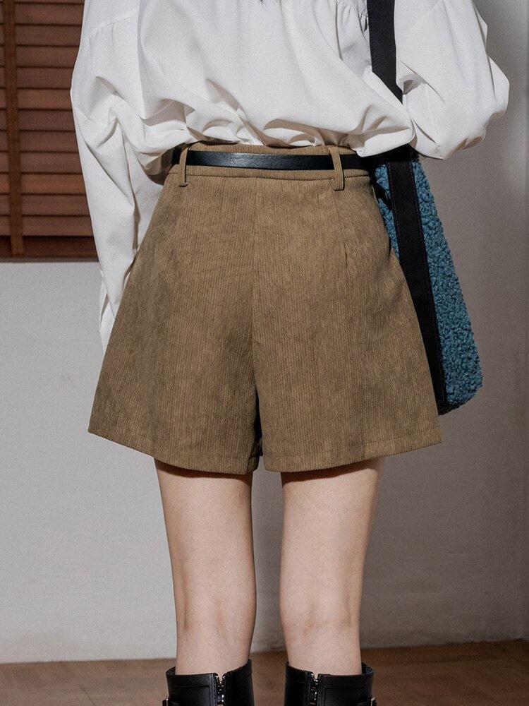 Dark Academia Corduroy Shorts