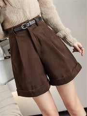 Dark Academia High Waist Shorts