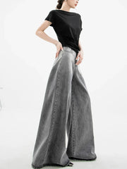 Dark Wash Super Wide Leg Jeans