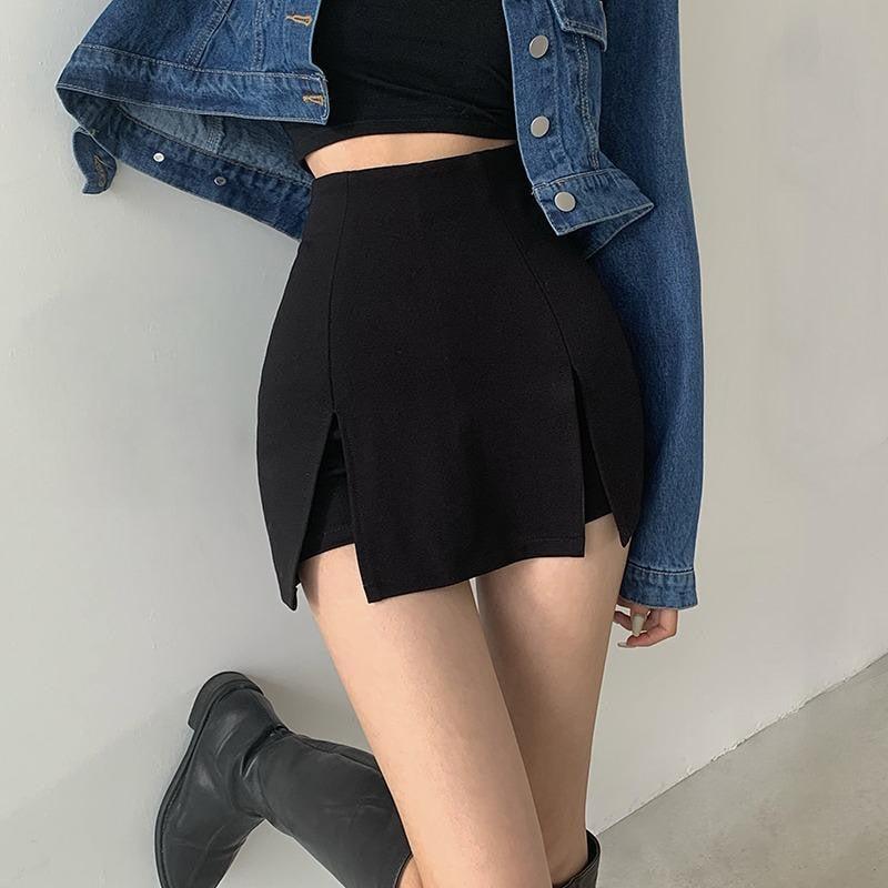 Double Side Slit Mini Skort