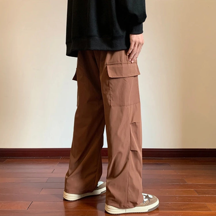 Drawstring Cargo Parachute Pants