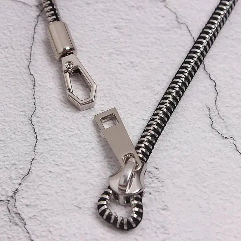 Edgy Adjustable Zipper Necklace