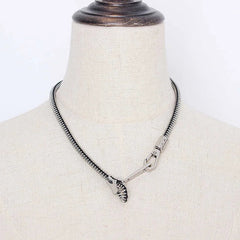 Edgy Adjustable Zipper Necklace