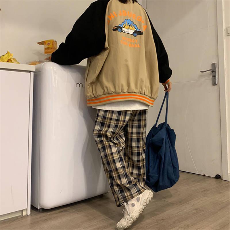 Elasticated Waist Checkered Sweatpants