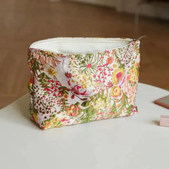 Floral Embroidered Makeup Bag