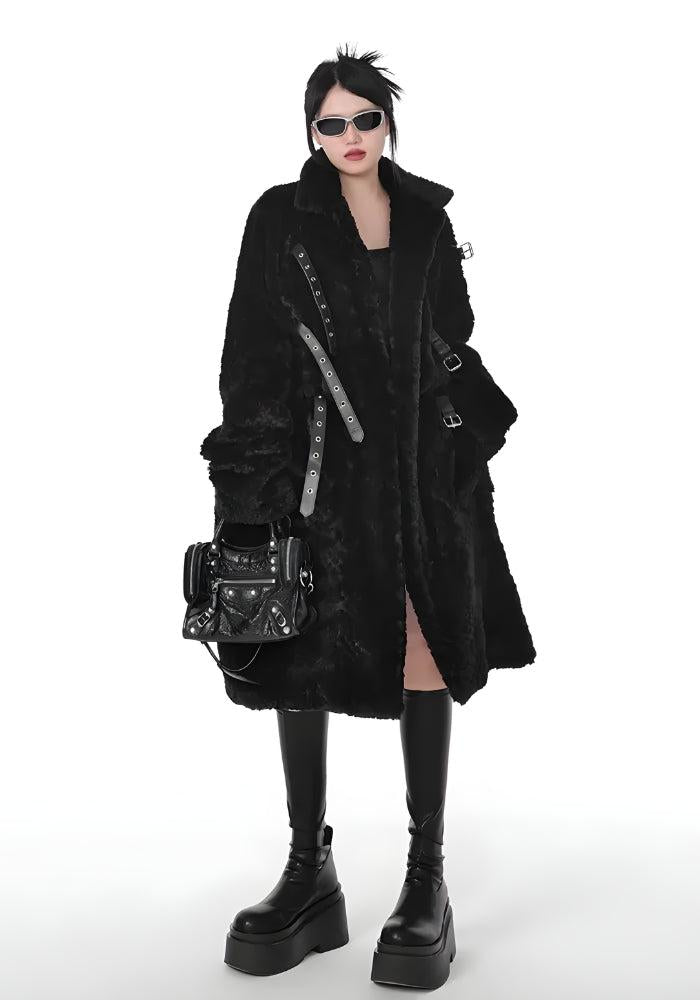 Gothic Faux Fur Fluffy Long Jacket