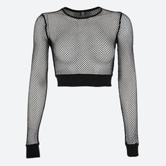 Grunge Fishnet Crop Top