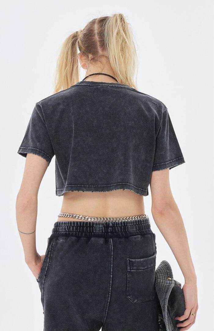 Grunge Washed Crop Top