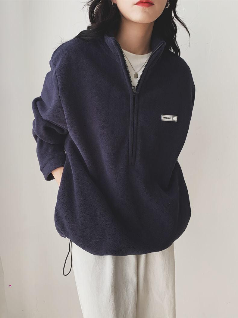 Half Zipper Fleece Sweatshirt