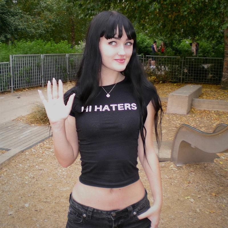 Hi & Bye Haters Crop Top