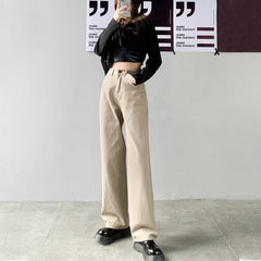 Light Academia High Waist Denim Pants