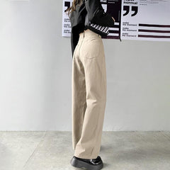 Light Academia High Waist Denim Pants