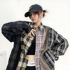 Multi Pattern Plaid Shirt