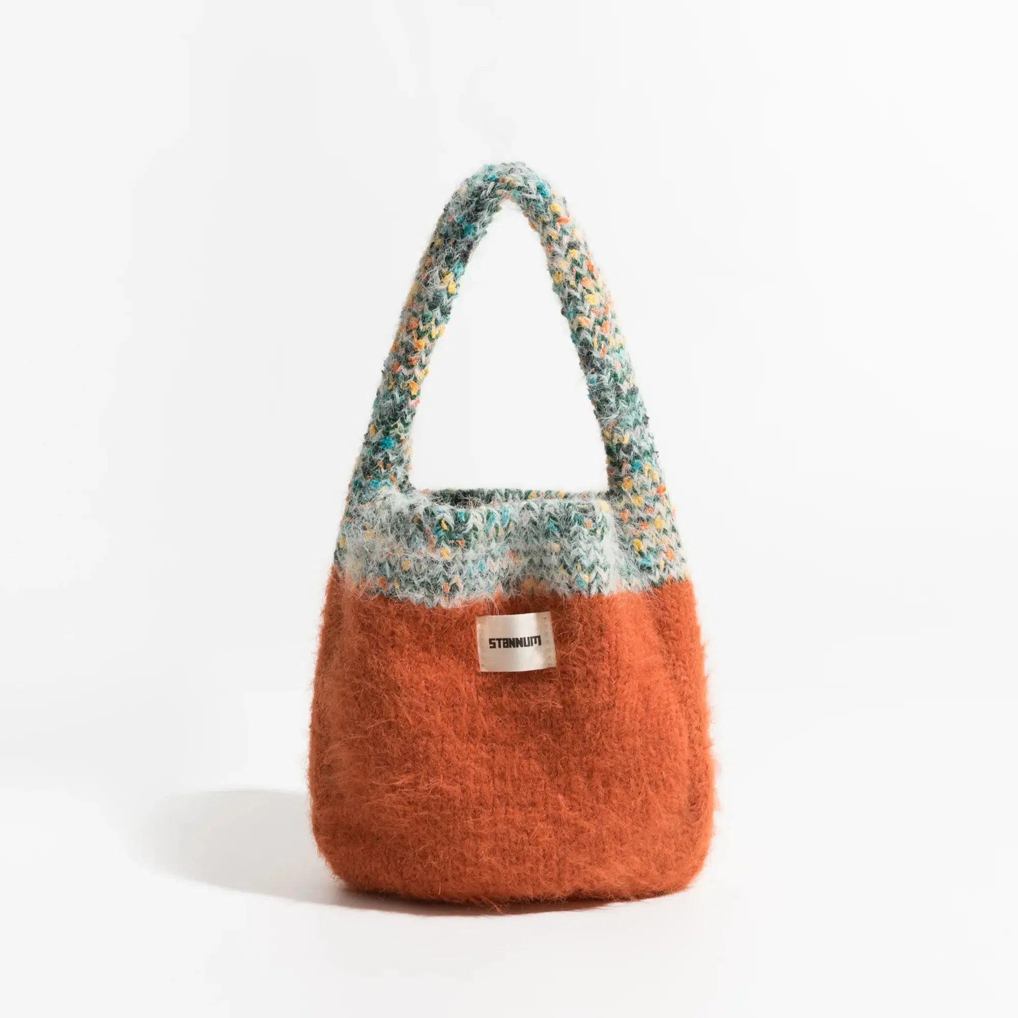 Multicolor Knitted Bucket Bag