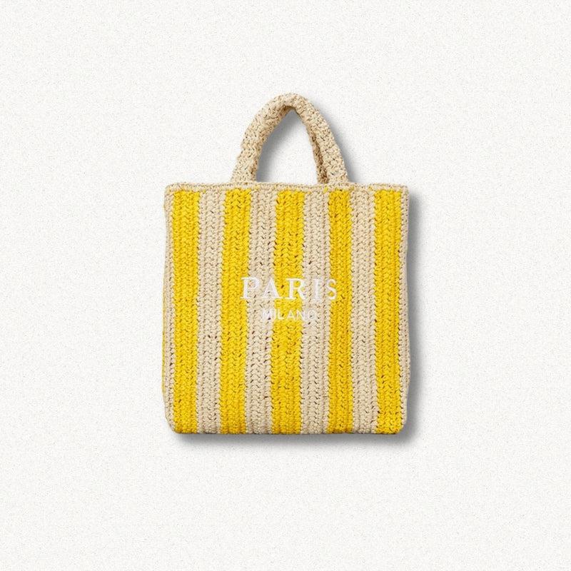 Paris Straw Beach Bag