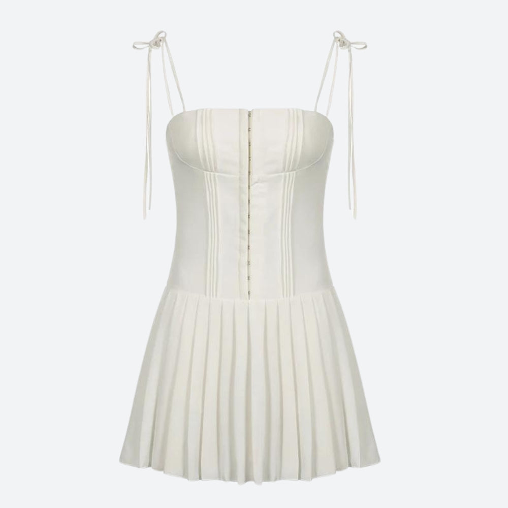 Pleated Corset Mini Dress