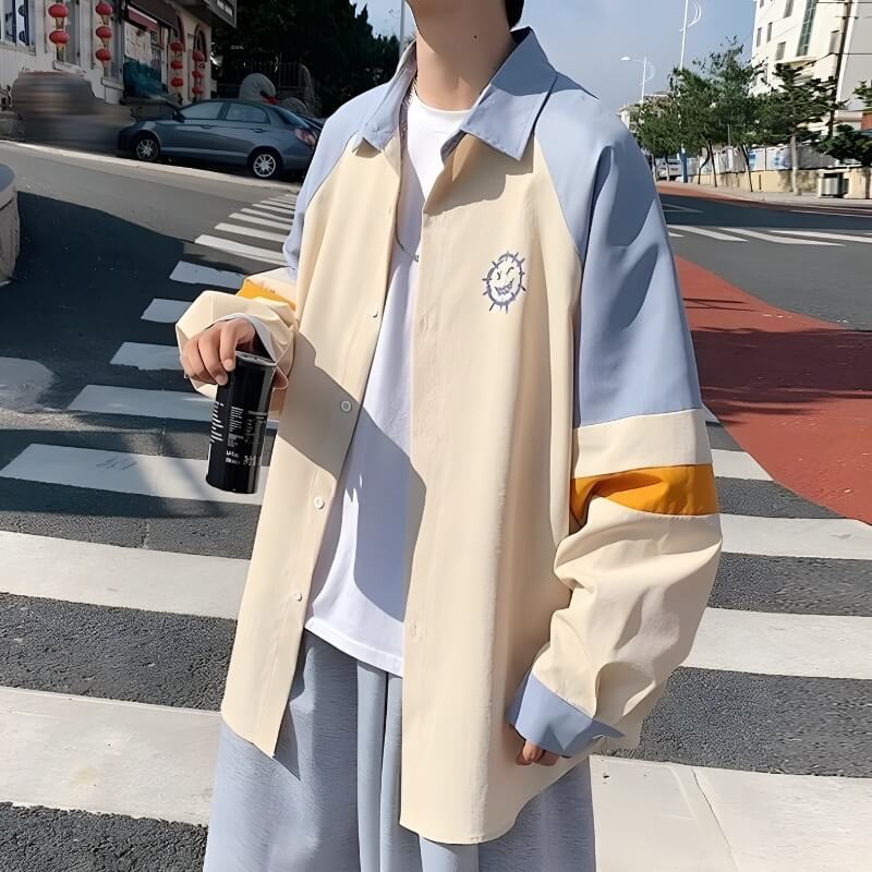 Soft Boy Smiley Pastel Shirt