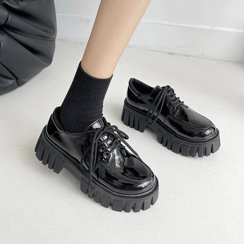 Soft Grunge Chunky Platform Oxford Shoes