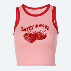 Y2K Berry Sweet Crop Top