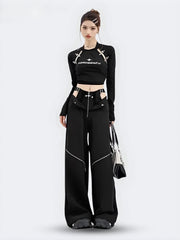 Y2K Cut Out Waist Pants