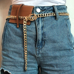 Buckle solid waist chain