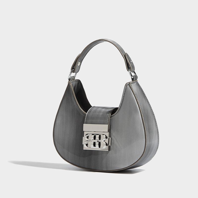 Gradient metal button crossbody purses handbag