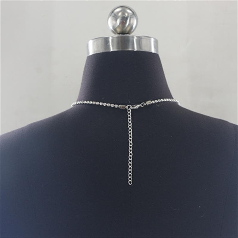 Crosspendant rhinestone necklace