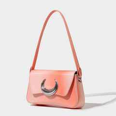 Moon applique gradient PU crossbody handbag